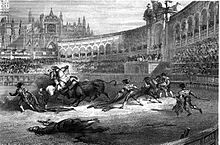 19th Century Bullfighting Festival. Sevilla bullfighting c1850.jpg