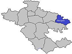 Location of Shevgaon in احمدنگر ضلع in مہاراشٹر