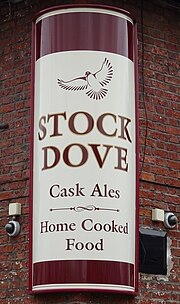 Thumbnail for File:Sign on the Stock Dove public house, Romiley - geograph.org.uk - 6092965.jpg