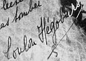 signature de Loulou Hégoburu