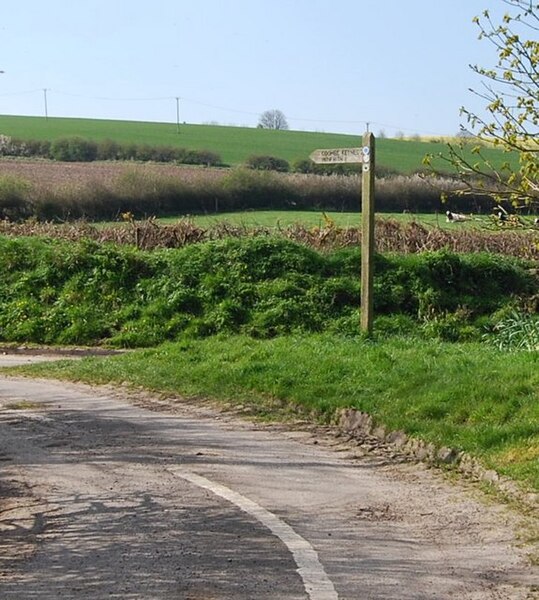 File:Signpost to Combe Keynes - geograph.org.uk - 1521571.jpg