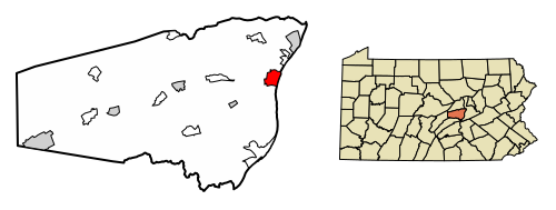 Location of Selinsgrove in Snyder County, Pennsylvania.