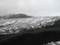 The glacier Solheimajokull of Southern Iceland, photographed in March 2007.