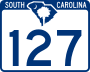 South Carolina Highway 127 marker