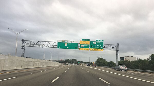 The south end of I-75 near Miami