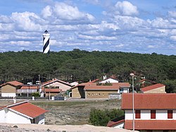 Saint Julien en Born, lePhare de Contis.- Département des Landes.- France