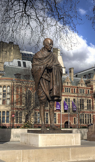 <span class="mw-page-title-main">Statue of Mahatma Gandhi, Parliament Square</span> Sculpture by Philip Jackson in Westminster, London