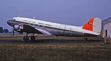 Douglas DC-3 de Sudan Airways. Esta aeronave operó con la aerolínea sudanesa entre 1957 y 1967.