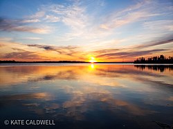 Sonnenuntergang am Geweihsee