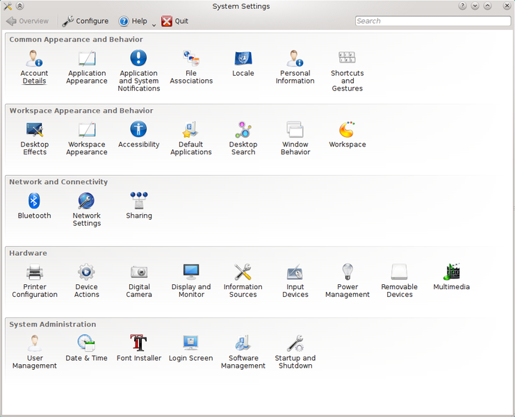 File:System Settings, KDE 4.5.png