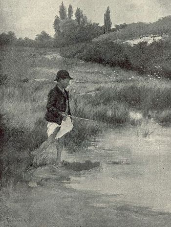 English: Fishing Boy Magyar: Horgászó fiú