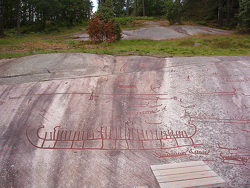 Felszeichnungen von Tanum (UNESCO-Welterbe in Schweden). Tanumshede, rock carvings