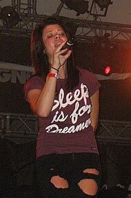 Jardine with We Are the In Crowd in 2013 Tay Jardine 2013 (cropped).jpg