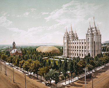 Temple Square, by ویلیام هنری جکسون (edited by Tom dl and Mmxx)