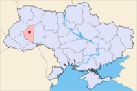 Peta Ukraina menunjukkan letak Ternopil