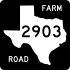 Farm to Market Road 2903 marker 