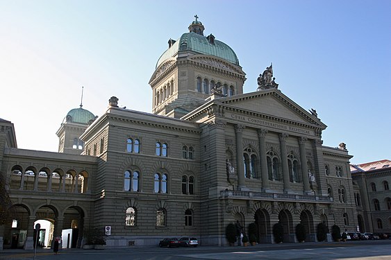 The Federal Palace - parliament building of Switzerland in the capital of Bern