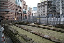 The Mithraeum in 2004 when reassembled at Temple Court, Queen Victoria Street, EC4 The Mithraic Temple (geograph 2165391).jpg