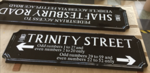 Cast aluminium City of Oxford street nameplate - manufactured by The Royal Label Factory The Royal Label Factory - Oxford street nameplate.png