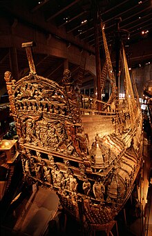 Vasa is one of the oldest and best-preserved ships salvaged in the world, owing to the cool temperatures and low salinity of the Baltic Sea The Wasa from the stern.jpg