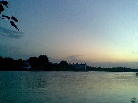 a scenric view from the banks of river gomati at achala devi ghat