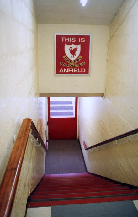 The "THIS IS ANFIELD" sign in the players' tunnel was installed by Shankly in 1972 to instil fear into the opposition.