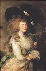 Thomas Gainsborough portrait of Georgiana, Duchess of Devonshire, said to be an inspiration for the picture or Gainsborough hat Thomas Gainsborough - Portrait of Georgiana, Duchess of Devonshire.jpg