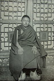 9th Panchen Lama, Thubten Choekyi Nyima taken 1907 by Sven Hedin. Published in his 1922 book "Trans-himalaya" Thubten Choekyi Nyima, 9th Panchen Lama.jpg