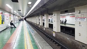 Toei-subway-A15-Higashi-nihombashi-station-platform-20170510-161218.jpg