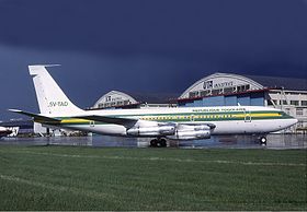 Un Boeing 720 gouvernemental de la République du Togo en 1981. Il s'agit du dernier construit en 1967. Utilisé dans le pays pendant deux ans et demi, il sera utilisé comme pièces de rechange en 1983[1].