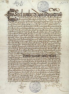 Treaty of Tordesillas 1494 treaty dividing the unclaimed world between Spanish and Portuguese sovereignty