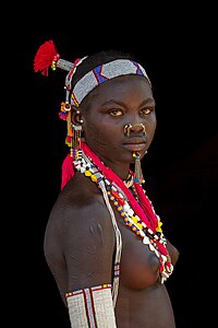 Young woman from the Laarim Tribe, Kimotong, Kapoeta State, South Sudan