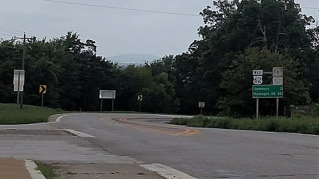 US 62 near the Oklahoma border