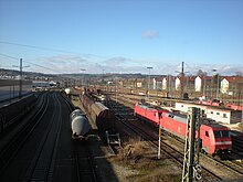 Gleisanlagen von der Beringerbrücke aus gesehen