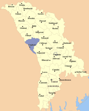Унгенский район на карте