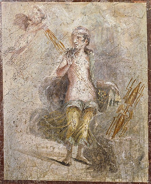 File:VII.4.48 Pompeii. Room 14, west wall of cubiculum. Now in Naples Archaeological Museum, inventory number 9549..jpg