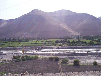 Pedestrian suspension bridge over the Río Moquegua