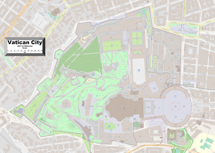 Enlargeable, detailed map of Vatican City