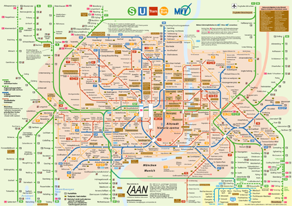 Munich's public transport network 2006