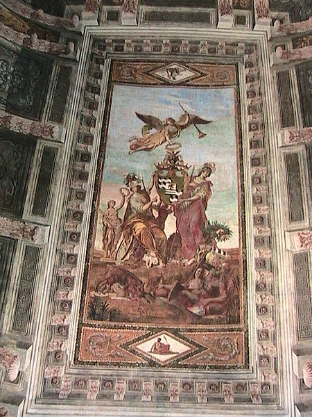 File:Vho (Piadena) - Villa Magio Trecchi - Trionfo - affresco soffitto salone d'ingresso.JPG