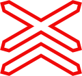 242b: Railroad crossing (with 2 or more tracks)