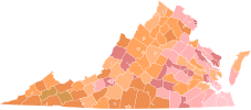 Results by county and independent city:
Gillespie
Gillespie--60-70%
Gillespie--50-60%
Gillespie--40-50%
Gillespie--<40%
Stewart
Stewart--40-50%
Stewart--50-60%
Stewart--60-70%
Stewart--70-80% Virginia Republican gubernatorial primary results by county, 2017.svg