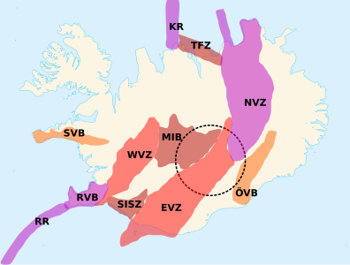 RVB (Reykjanes Volcanic Belt) region