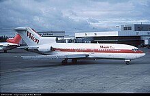 Wien Air Alaska Boeing 727-100 N40487 Leased from Continental in 1984 WC N40487 4.30.1984.jpg