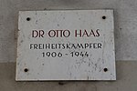 Johann Otto Haas - memorial plaque