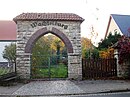 Excursion restaurant "Wachtelburg" with hall, garden pavilion, portal and stairs