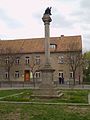 Prussian war memorial to the fallen of the wars of 1864 and 1871 before the Christophorus-Church