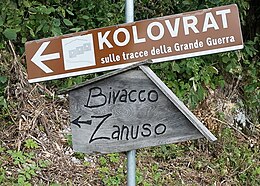 Wegweiser Kolovrat Bivacco Giuseppe Zanuso (1116 m) .jpg