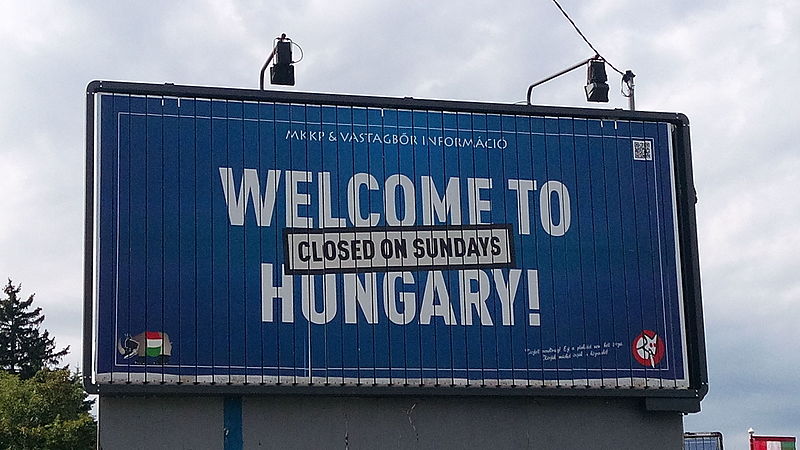 File:Welcome to Hungary (Closed on Sundays).jpg