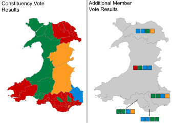 Mapa wyborów do Zgromadzenia Walijskiego 1999.svg